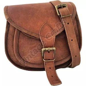 Ladies Leather Matka Sling Bag