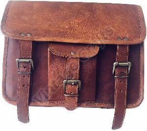 Leather Messenger Satchel Motorcycle Tool Bag