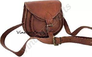Ladies Leather Matka Sling Bag
