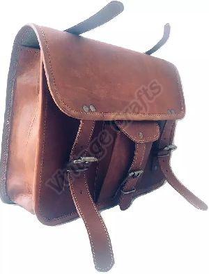 Leather Messenger Satchel Motorcycle Tool Bag