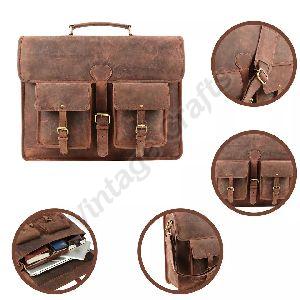 Vintage Leather Messenger Bag