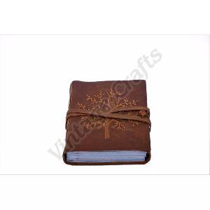 Leather Blank Book Bound Journal Diary