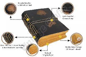 Handmade Stone Leather Journal Notebook With Lock