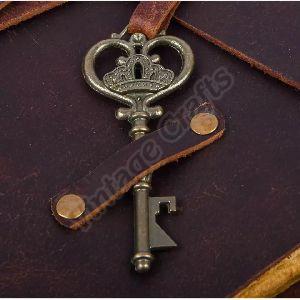 Genuine Leather Bound Journal Diary With Key