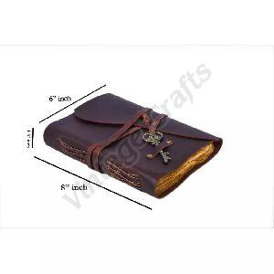 Genuine Leather Bound Journal Diary With Key