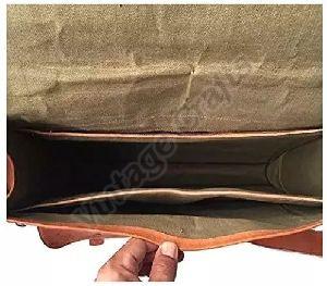 Leather Briefcase Messenger Bag