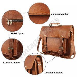 Leather Laptop Messenger Bag