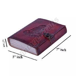Leather Bound Journal Diary With Antique Vintage Lock Key