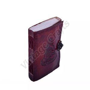 Leather Bound Journal Diary With Antique Vintage Lock Key