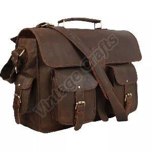 Leather Satchel Messenger Bag