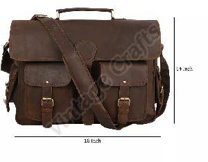 Leather Satchel Messenger Bag