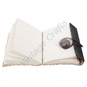 Handmade Stone Leather Journal Notebook With Lock