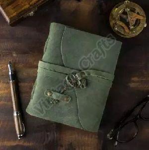 Genuine Leather Bound Journal Diary With Key