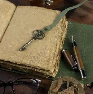 Genuine Leather Bound Journal Diary With Key