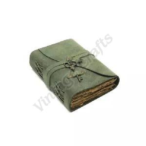Genuine Leather Bound Journal Diary With Key