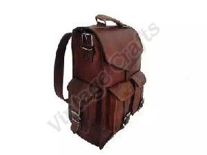 Leather Laptop Backpack