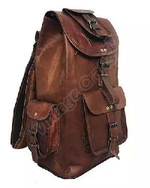 Leather Travel Backpack