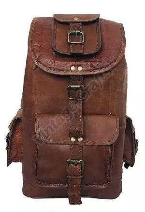Leather Travel Backpack