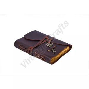 Genuine Leather Bound Journal Diary with Key