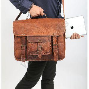 Leather Travel Messenger Bag