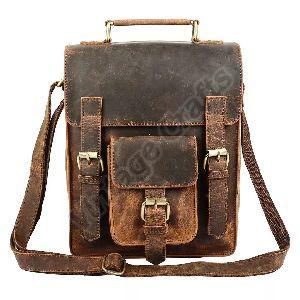 Luxury Leather Messenger Bag