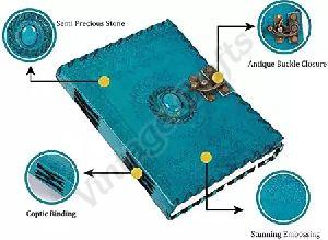 Vintage Handmade Stone Leather Journal