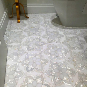 mother of pearl wood inlay flooring