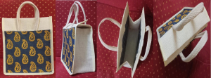 Jute Printed Vecro Lunch Bag - Rs. 83.00 - 88.00