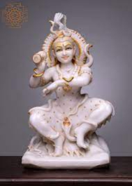 Marble Dancing Shiv Statue