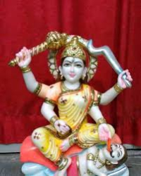 Marble Baglamukhi Mata Statue