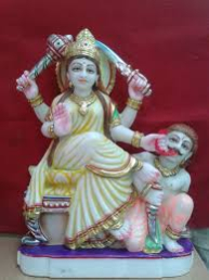 Marble Baglamukhi Mata Statue