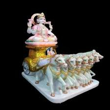 Marble Surya Dev Statue