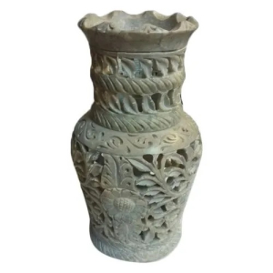 Soapstone Carved Flower Pot