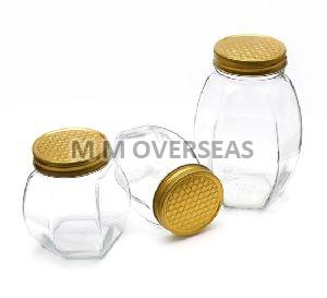 500g Hexagon Honey Jar