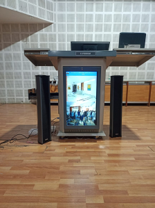 Display Podium with 32 inch Front Screen