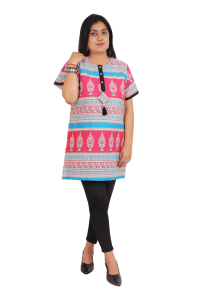 tu 003 horizontal border print latkan tunic