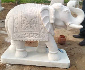 Marble Elephant Statue