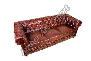 Drum dyed leather sofa set