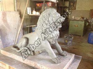 Lion Statue in marble and sandstone