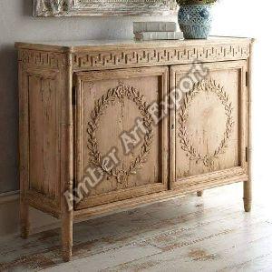 wooden side cabinet in modern style