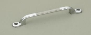Round Front White Metal Handle