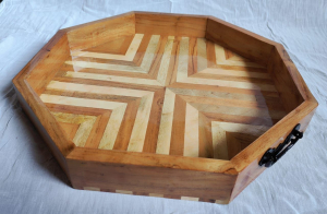 17x17x2 Hexagon Wooden Serving Tray