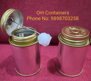 Silver Solvent Cement Tin Can
