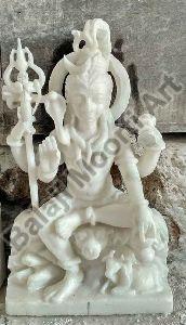 2.5 Feet White Marble Shiv ji Statue