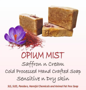 Opium Mist - Cold Processed Saffron and Cream Soap