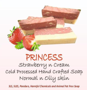 Princess - Cold Processed Strawberry and Cream Soap