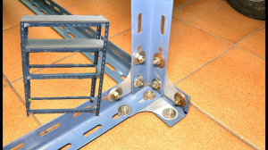 Slotted Angle iron metal frame shelve racks
