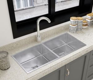 21x18 Stainless Steel Double Bowl Kitchen Sink