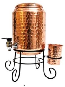 Hammered Copper Water Dispenser