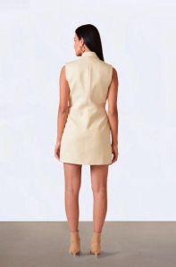 Ladies Beige Blazer Dress